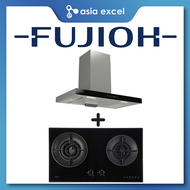 FUJIOH FR-MT1990R 90CM CHIMNEY HOOD + FUJIOH FH-GS7020 SVGL 2 BURNER DOUBLE INNER FLAME GLASS HOB