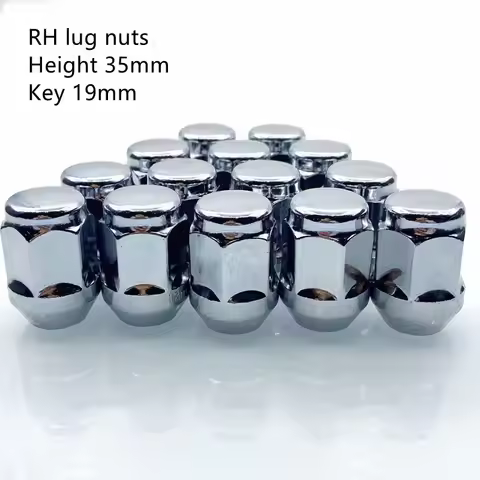 Key 19MM 35mm Wheel Nuts M14x1.5 , 1 /2-20, M12x1.5, M12X1.25 Lug Nuts Sliver 35mm