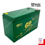 GP ower BACK UP BATTERY  12V 7.2 AH RECHARGEBLE FOR ALARM DOOR ACCESS,CCTV AND AUTOGATE - WIN WIN ALARM