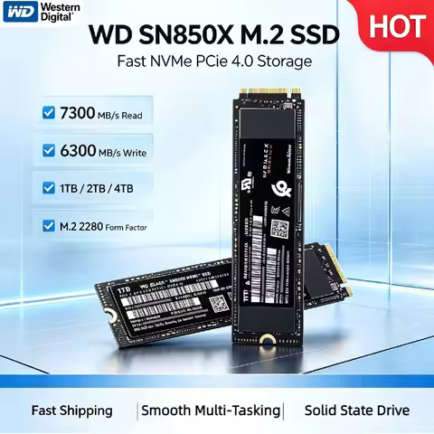 Western Digital WD SN850X M.2 2280 NVMe PCIe 4.0x4 Internal Solid State Drive SSD Hard Drive 1TB 2TB