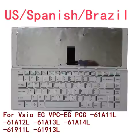 New US Spanish Brazil Laptop Keyboard For Sony Vaio EG VPC-EG PCG -61A11L -61A12L -61A13L -61A14L -6