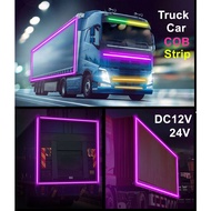 DC24V COB LED Strip Light for Car Truck Motorbikes Warning and Decoration Lamp
