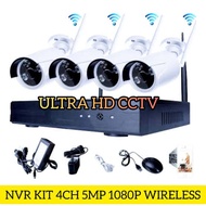 NVR KIT 4CH Wireless / Paket IP Kamera Cctv Tanpa Kabel 4 Channel