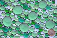 430 g Decorative Stones Glass Nuggets Green Mix in 4 Different Sizes 10-33 mm Approx. 126 Pieces Tra