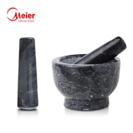Meier Stone mortar With Pestle Available Both Rough marble Chili Paste Orange Deep Basin Pattern Morble