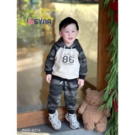 Joeyna B274 camouflage cotton hoodie set for babies 8-25kg