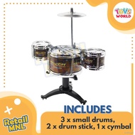 Retailmnl MINI Drums Kit Simulation Jazz Percussion Music Instrument Toys for Kids