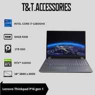 Lenovo Thinkpad P16 gen 1 i7-12800HX 64GB 1TB A3000 16" WIN 11 PRO Laptop