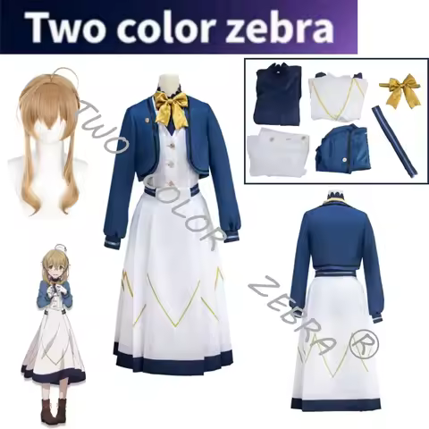 Anime The Secret of The Silent Witch Monica Everett Cosplay School Uniform Costume Blue Cropped Jack