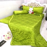 SILK BED SHEET SET COMBO 5 Piece 1m6x2m