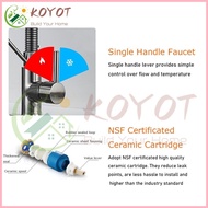 ⊕ ✆ KOYOT 304 Stainless Steel Pull Out Kitchen Faucet for Sink Water Saving Tap