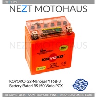 KOYOKO G2-Nanogel YT6B-3 Battery Bateri RS150 PCX