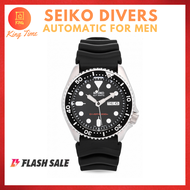 Seiko Divers 200M Black Dial Rubber Strap Automatic Watch