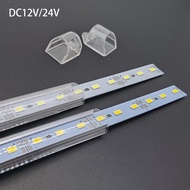 5ชิ้น * 50ซม. เปลือกอลูมิเนียมรางไฟแข็งแอลอีดี DC 12V 24V SMD 5630 + ฝาครอบพีซีแถบไฟ LED 5730ไฟประดั