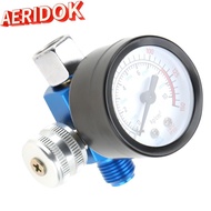 AERIDOK Spray Paint Tool Regulator​, ​1/4 Inch​ ​0-150 PSI​ Air Pressure Regulator​, ​Adjustable​ ​P