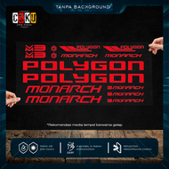 Polygon Monarch Cutting Sticker Variasi Stiker Set Decal Sepeda MTB Dewasa Gunung Striping Kalcer