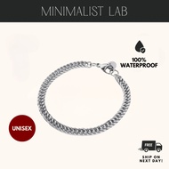 MINIMALIST LAB Titanium Aegis Curb Chain Bracelet Unisex | Gelang Rantai Lelaki & Wanita, Waterproof