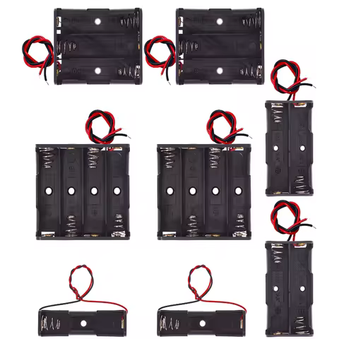 8Pcs AA Battery Holders with Wire Includes 1 AA Battery Holder 1.5V, 2 AA Battery Holder 3V, 3 AA Ba