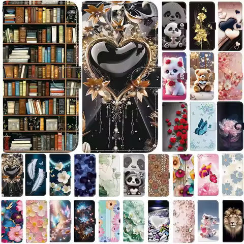 Case for Coque Sony Xperia 10 VII Fundas Cartoon Panda Leather Case for Sony Xperia10 VII Phone Case