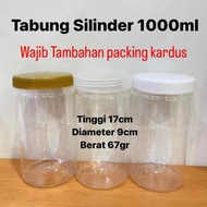 1000ml PET Cylinder Jar Food Container