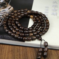 Comes with Certificate Submerged Grade Bent Lai Insect Leak Agarwood Bracelet Buddha Beads Bent Lai Agarwood Tumor Scars Old Material Agarwood Buddha Beads