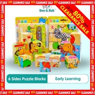 6 Sided 3D Puzzle Blocks 9 Pieces interactive Games Montessori Early Learning Toy