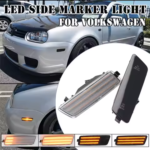 Dynamic Amber LED Bumper Side Marker Light For Volkswagen MK5 Golf/GTI Rabbit,VW Jetta,VW MK6,VW R32