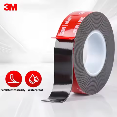 3M Double Sided Adhesive 5952 Strong Seamless Tape, High Viscosity, No Trace, Black Foam Tape for Ca
