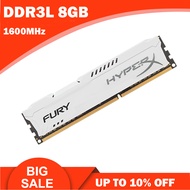 White HyperX Fury 8GB DDR3L 1600MHz Desktop Gaming Memory (HX316C10F/8) PC3L-12800 1.35V 240Pins DIM