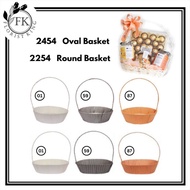 [Ready Stock] Oval | Round | Bakul Bertangkai |  Basket Hantaran | Bakul Hamper | Basket Buah | Raga