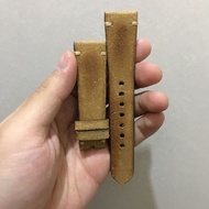 Leather Ori Gunny Straps Minim Beige For Seiko 6139 Pogue Solar Padi