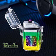ไฟแช็คไฟฟ้านาฬิกา   ไฟแช็คไฟฟ้าUSB ไฟแช็กพลาสม่า ชาร์จไฟ USB PORT ไฟแช็คแฟชั่น
