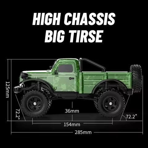 1/18 RC Off Road Vehicle C8813 4*4 2.4GHz Remote Control Simulation Pickup Truck Climbing Car RTR Br