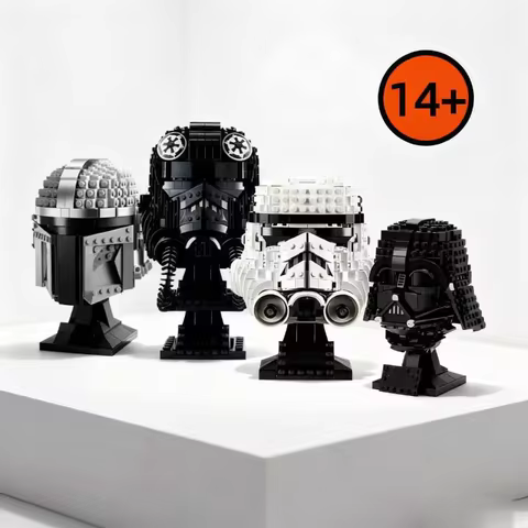 Space Wars Helmet 75276 75304 75274 75328 Building Blocks Stormtrooper Vader Tie Fighter Pilot Helme