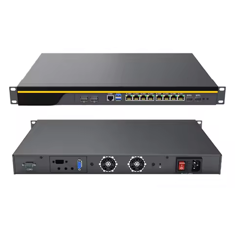 BKHD 989 1U Firewall Rackmount Server 4.5cm High 8 Lan 2*1G 2*10G SFP Intel Core i3-3110M i5-3320M i