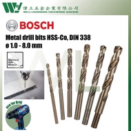 Bosch 1.0-8.0mm HSS Cobalt 135 Metal Drill Bit / drill bit stainless steel drill besi mata drill mata korek lubang besi