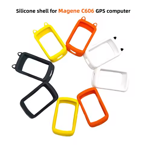 Silicone Case and LCD Screen Protector for Magene C606 GPS Computer MAGENE c606 606 Case Cover Film