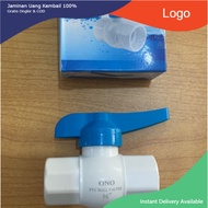 ONO 1/2" inch PVC Plastic Stop Valve / ONO 1/2 inch White Ballvalle