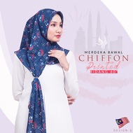 🎀Merdeka 2022 🎀 Merdeka Tudung Bawal MERDEKA Pattern Bidang 60"