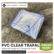 4x2 4x3 4x4 4x5 4x6 FT Clear Transparent Trapal Gauge#12 PVC 0.3mm Thickness Trapal Lona Tolda Sunsh