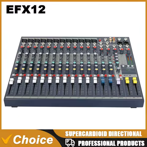 EFX12 EFX 12 Professional 12 Channel Audio Mixer sound Mixing console ingterface with Built-in 24-bi