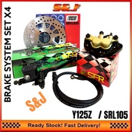 Y125Z SRL105 FRONT BRAKE SYSTEM SET CALIPER SET MASTER PUMP SET X4