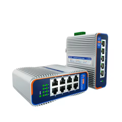 PUSR 5/8 Port Ethernet Switch 100/1000Mbps RJ45 IP40 6KV Uplink IP Unmanaged Industrial Network Swit