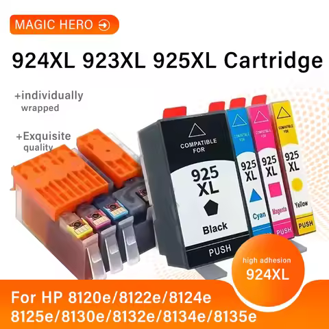 4color 924XL 923XL 925XL Compatible Ink Cartridge for HP Pro 8120e/8122e/8124e/8125e/8130e/8132e/813