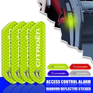 4PCS Car Door Sticker Safety Warning Reflective Mark For Citroen DS SPIRIT DS3 DS4 DS4S DS5 DS 5LS D