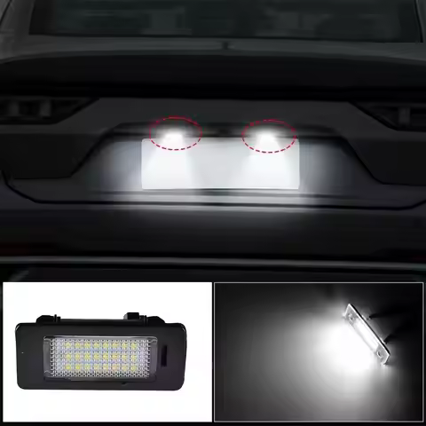 LED License Plate Number Light For BMW E90 M3 E91 E92 E70 X5 X6 E39 E60 E61 E93 Car Products License