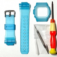 G-SHOCK GW-M5610 Bezel and Strap Set, Matte Clear Blue, Half Skeleton