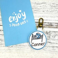 M76-刺繡球隊姓名吊牌 排球 背包掛牌