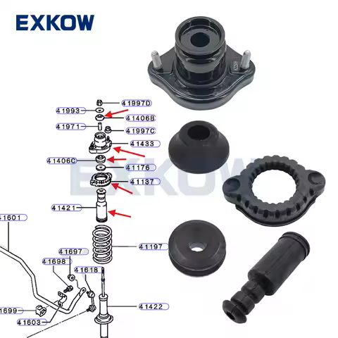 Rear Suspension Spring Rubber Seat Damper Pad for Mitsubishi Lancer CY1A CY2A Delica Outlander CW4W 