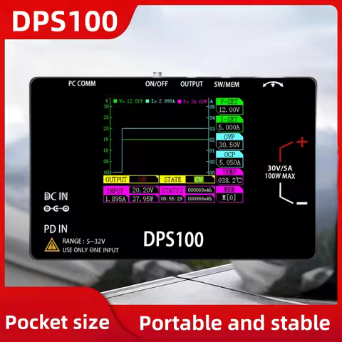 DPS100 Pocket Laboratory DC Power Supply 30V 5A 100W Adjustable Voltage Regulator Bench Switching PD